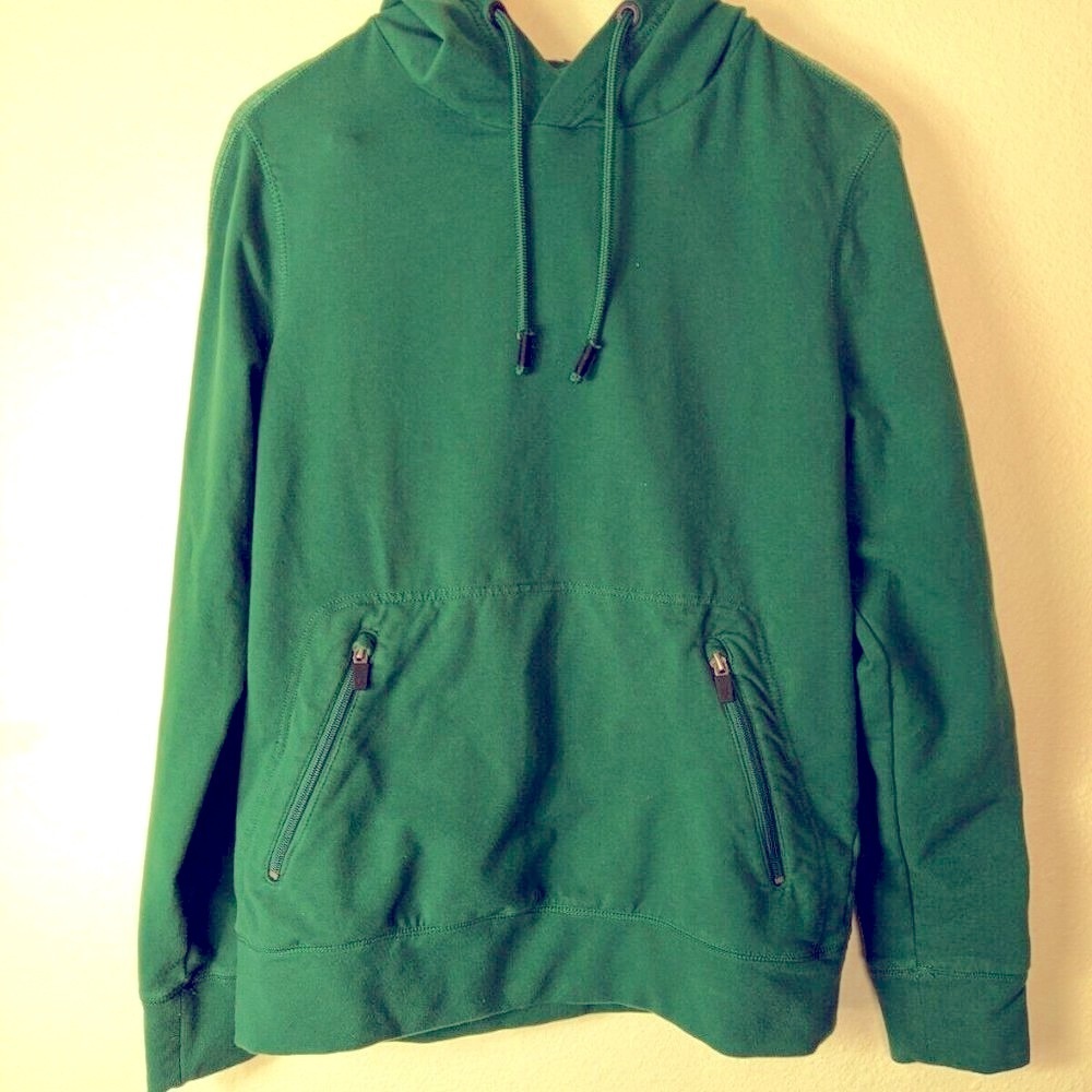 Prince & Fox Men's Hoodie Size M Stretch Sweatshirt Green Two-tone